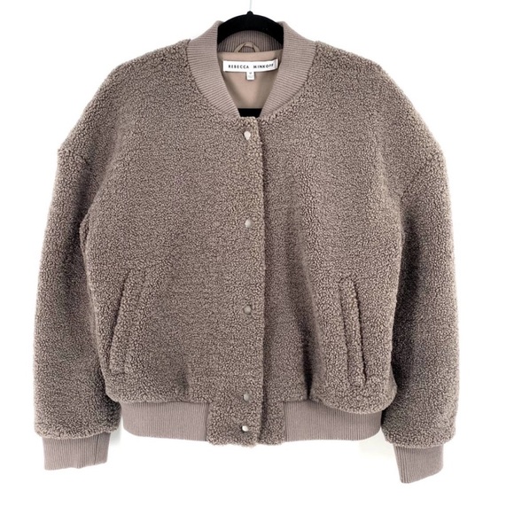 Rebecca Minkoff Sherpa Teddy Bomber Jacket - Picture 2 of 2